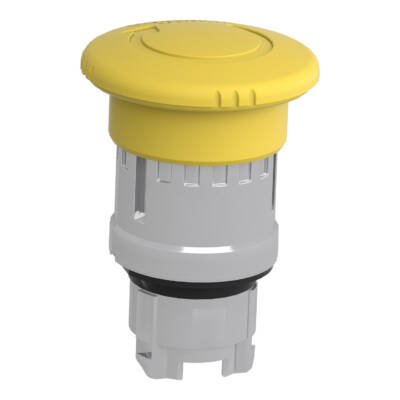 yellow Ø40 mushroom pushbutton head Ø22 latching turn release - Schneider Electric - ZB4BS55