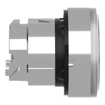 white flush illuminated pushbutton head Ø22 spring return for BA9s bulb - Schneider Electric - ZB4BW31