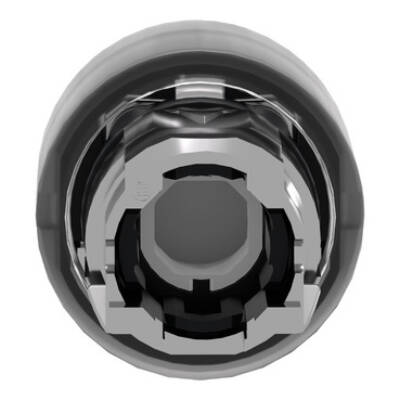 Head for illuminated push button, Harmony XB4, metal, orange flush, 22mm, universal LED, spring return, clear boot - Schneider Electric - ZB4BW553