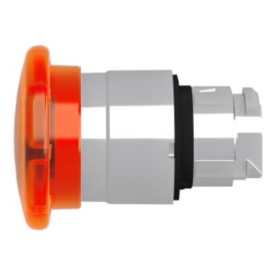 Head for illuminated push button, Harmony XB4, metal, orange muhroom 40mm, 22mm, universal LED, latching push-pull - Schneider Electric - ZB4BW653