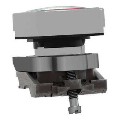 green flush/red flush illuminated double-headed pushbutton Ø22 unmarked - Schneider Electric - ZB4BW7A3740