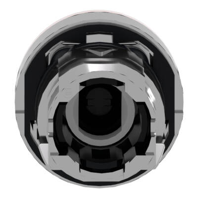 Head for illuminated push button, Harmony XB4, metal, red flush, 22mm, universal LED, spring return, illuminated ring - Schneider Electric - ZB4BW943