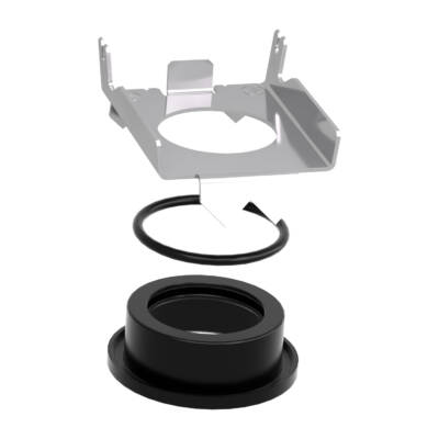 Harmony XB4, Flush mounting kit, metal,black, for selector switch and illuminated push button Ø22 - Schneider Electric - ZB4BZ022