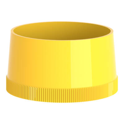 Harmony XB4, Round guard for Ø 40 Emergency stop, plastic, yellow, 63.5 mm - Schneider Electric - ZB4BZ1905