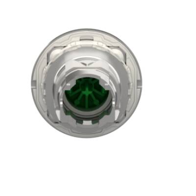 Harmony XB4, Flush mounted push button head, metal, green, Ø30, spring return, unmarked - Schneider Electric - ZB4FA3