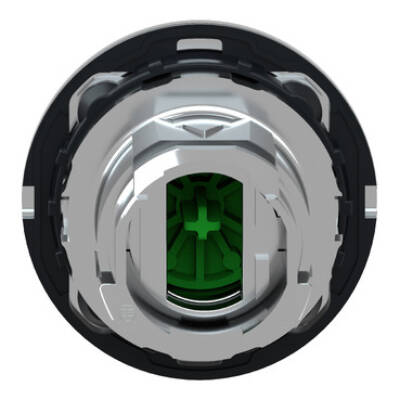 Harmony XB4, Flush mounted push button head, metal, green, Ø30, spring return, marked I - Schneider Electric - ZB4FA331