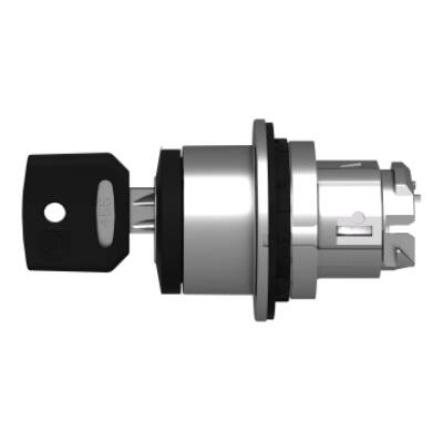 Head for key selector switch, Harmony XB4, flush mounted 455 3, position return center - Schneider Electric - ZB4FG7