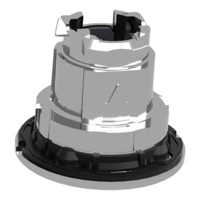Head for illuminated push button, Harmony XB4, metal, white projecting, 30mm, universal LED, push-push, unmarked - Schneider Electric - ZB4FH13