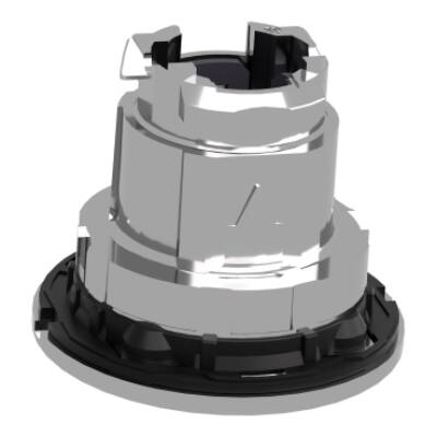 Head for illuminated push button, Harmony XB4, metal, red projecting, 30mm, universal LED, push-push, unmarked - Schneider Electric - ZB4FH43