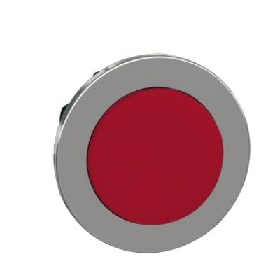 Head for non illuminated push button, Harmony XB4, flush mounted red projecting pushbutton - Schneider Electric - ZB4FL4