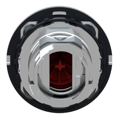 Harmony XB4, Flush mounted projecting push button head, metal, red, Ø30, spring return, marked STOP - Schneider Electric - ZB4FL434