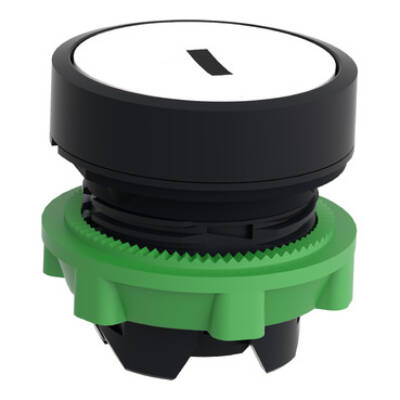 white flush pushbutton head Ø22 spring return "I" - Schneider Electric - ZB5AA131