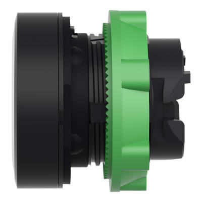 Harmony XB5, Push button head, plastic, flush, white, Ø22, spring return, marked T - Schneider Electric - ZB5AA145