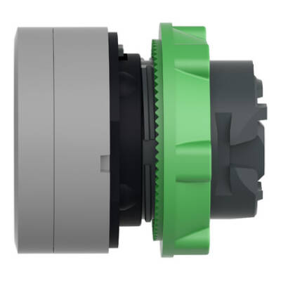 Harmony XB5, Push button head, plastic, recessed, white, Ø22, spring return, unmarked, grey bezel - Schneider Electric - ZB5AA16C0