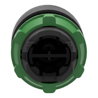 black recessed pushbutton head Ø22 spring return unmarked - Schneider Electric - ZB5AA26