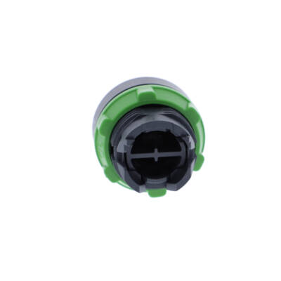Push button head, plastic, flush, green, Ø22, spring return, marked I - Schneider Electric - ZB5AA331