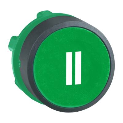 green flush pushbutton head Ø22 spring return "II" - Schneider Electric - ZB5AA336