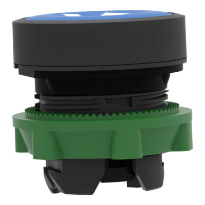 blue flush pushbutton head Ø22 spring return "up and down arrows" - Schneider Electric - ZB5AA650