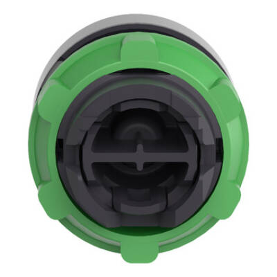 Harmony XB5, Push button head, plastic, flush, blue, Ø22, spring return, unmarked, grey bezel - Schneider Electric - ZB5AA6C0