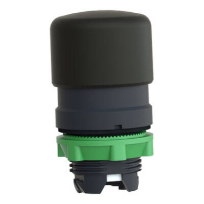 black Ø30 mushroom pushbutton head Ø22 spring return - Schneider Electric - ZB5AC24