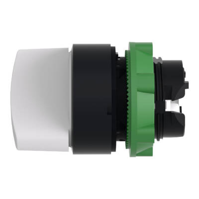 white selector switch head Ø22 2-position stay put - Schneider Electric - ZB5AD201