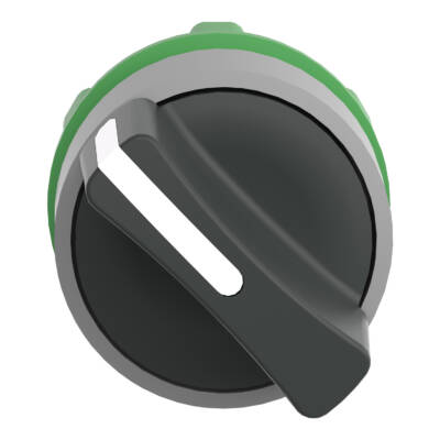 Harmony XB5, Selector switch head, plastic, white, Ø22, 2 positions, stay put, grey bezel - Schneider Electric - ZB5AD201C0