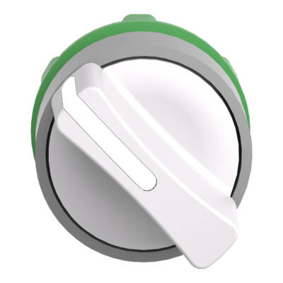 Harmony XB5, Selector switch head, plastic, white, Ø22, 2 positions, spring return from right to left, grey bezel - Schneider Electric - ZB5AD401C0