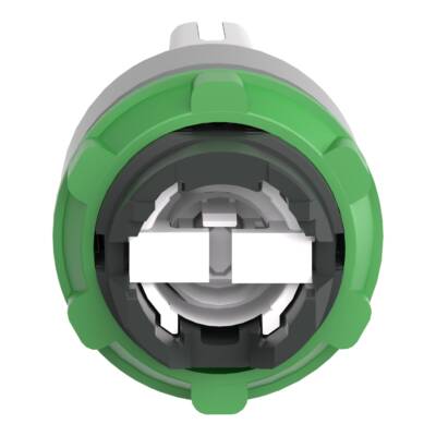 Harmony XB5, Selector switch head, plastic, white, Ø22, 3 positions, spring return from right to center, grey bezel - Schneider Electric - ZB5AD801C0