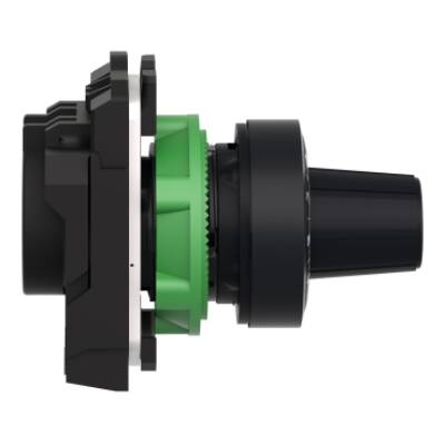 Harmony XB5, Potentiometer head, plastic,black, Ø22, for use with Ø 6 mm shaft - Schneider Electric - ZB5AD912