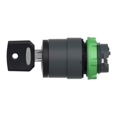 selector switch head Ø22 3-position stay put Ronis 455 - Schneider Electric - ZB5AG0