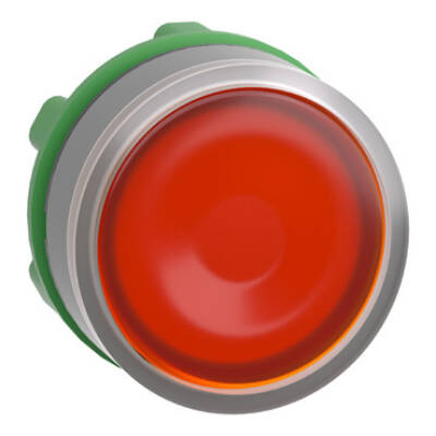 Head for illuminated push button, Harmony XB5, grey bezel, yellow flush, 22mm, universal LED, push-push - Schneider Electric - ZB5AH083C0