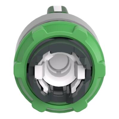 Head for illuminated selector switch, Harmony XB5, grey bezel, green handle, 22mm, universal LED, 3 positions, right to center - Schneider Electric - ZB5AK1833C0