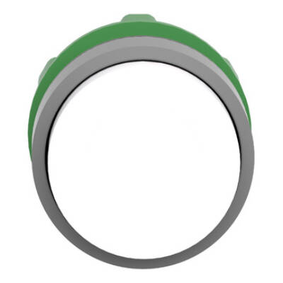 Harmony XB5, Push button head, plastic, projecting, white, Ø22, spring return, unmarked, grey bezel - Schneider Electric - ZB5AL1C0