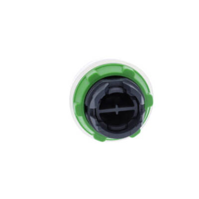Push button head, plastic, projecting, black, Ø22, spring return, booted, unmarked - Schneider Electric - ZB5AP2