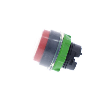 Push button head, plastic, projecting, red, Ø22, spring return, booted, unmarked - Schneider Electric - ZB5AP4
