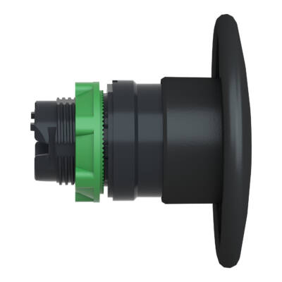 black Ø60 mushroom pushbutton head Ø22 spring return - Schneider Electric - ZB5AR2