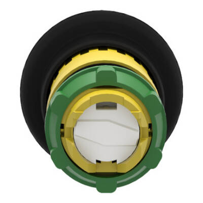 black Ø40 mushroom pushbutton head Ø22 latching key release - Schneider Electric - ZB5AS12