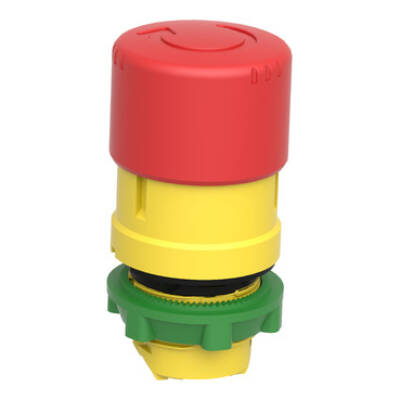 red Ø30 Emergency stop, switching off head Ø22 trigger and latching turn release - Schneider Electric - ZB5AS834