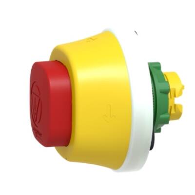 Head for emergency stop push button, Harmony XB5, non ill. red ttr plastic square - Schneider Electric - ZB5AS84W00
