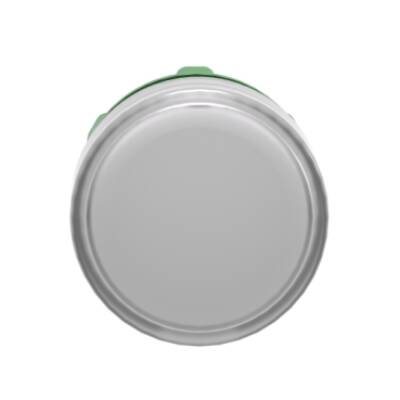 Head for pilot light, Harmony XB5, plastic, white, 22mm, universal LED, plain lens - Schneider Electric - ZB5AV013