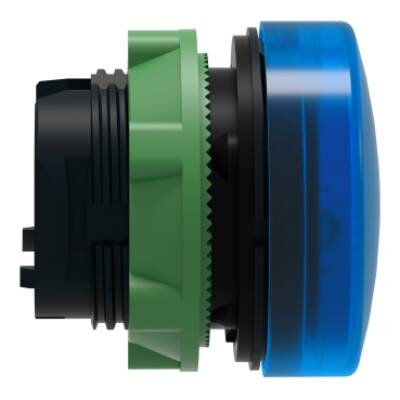 Head for pilot light, Harmony XB5, plastic, blue, 22mm, universal LED, plain lens - Schneider Electric - ZB5AV063