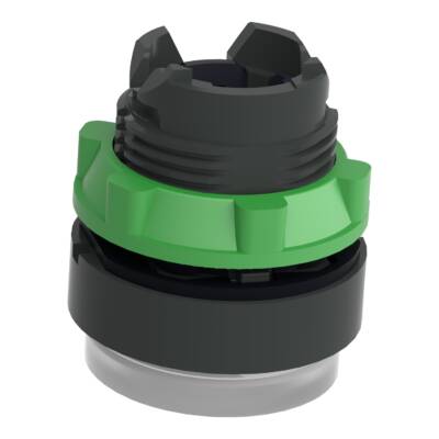 Head for illuminated push button, Harmony XB5, white projecting, 22mm, universal LED, spring return, unmarked - Schneider Electric - ZB5AW113