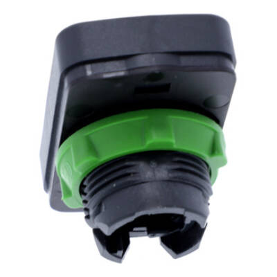 Illuminated double-headed push button head, plastic, Ø22, 1 green flush I + 1 pilot light + 1 red projecting O - Schneider Electric - ZB5AW7L3741