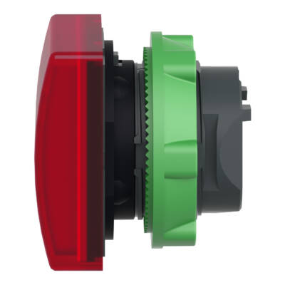 Head for pilot light, Harmony XB5, square red, 22mm, with plain lens, universal LED - Schneider Electric - ZB5CV043