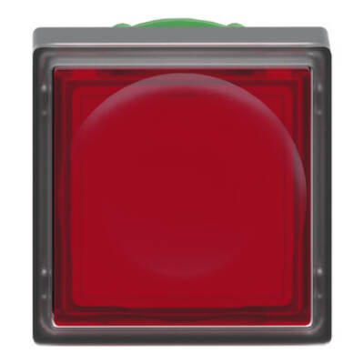 Head for illuminated push button, Harmony XB5, red square square flush 22mm, universal LED, for insertion of legend - Schneider Electric - ZB5CW343
