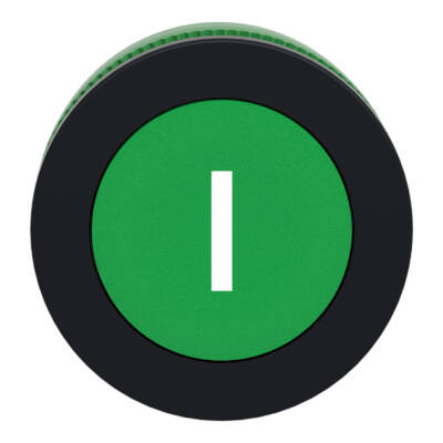 FLUSH MOUNTED GREEN FLUSH CAPS PUSHBUTTON HEAD WHITE MARKED I - Schneider Electric - ZB5FA331