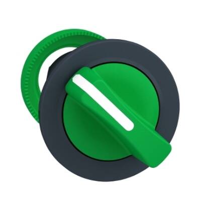 flush mounted green selector switch head 2 pos stay put - Schneider Electric - ZB5FD203