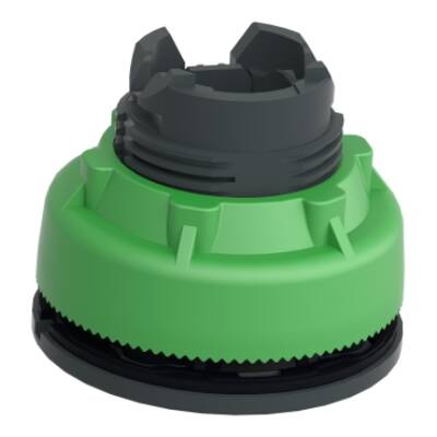 Head for illuminated push button, Harmony XB5, plastic, white projecting, 30mm, universal LED, push-push, unmarked - Schneider Electric - ZB5FH13