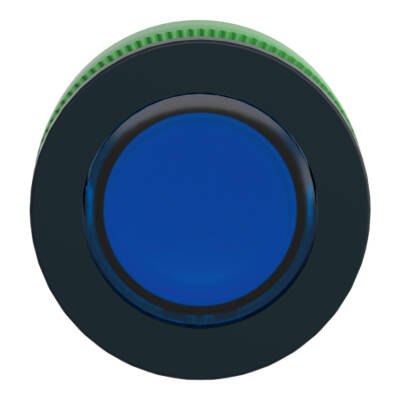 Head for pilot light, Harmony XB5,  plastic, blue, 30mm, universal LED, plain lens - Schneider Electric - ZB5FV063