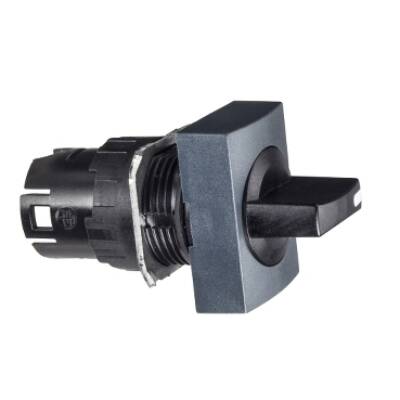 black rectangular selector switch head Ø16 2-position stay put - Schneider Electric - ZB6DD22